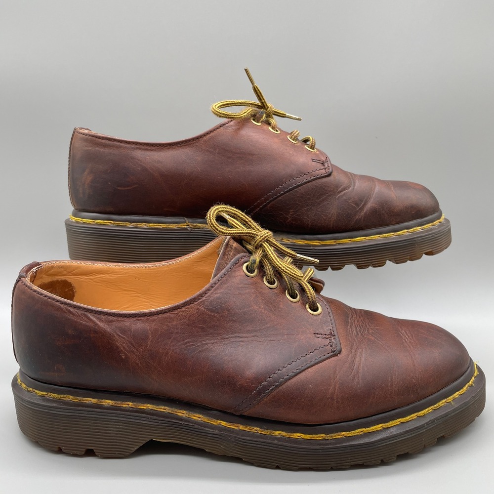 Dr. Martens 1461 Oxford Shoes Womens 6 Mens 5 Brown Leather Made In England